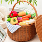 Stylish Woven Storage Basket with Lid | Kelmera