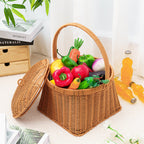 Stylish Woven Storage Basket with Lid | Kelmera