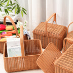 Stylish Woven Storage Basket with Lid | Kelmera