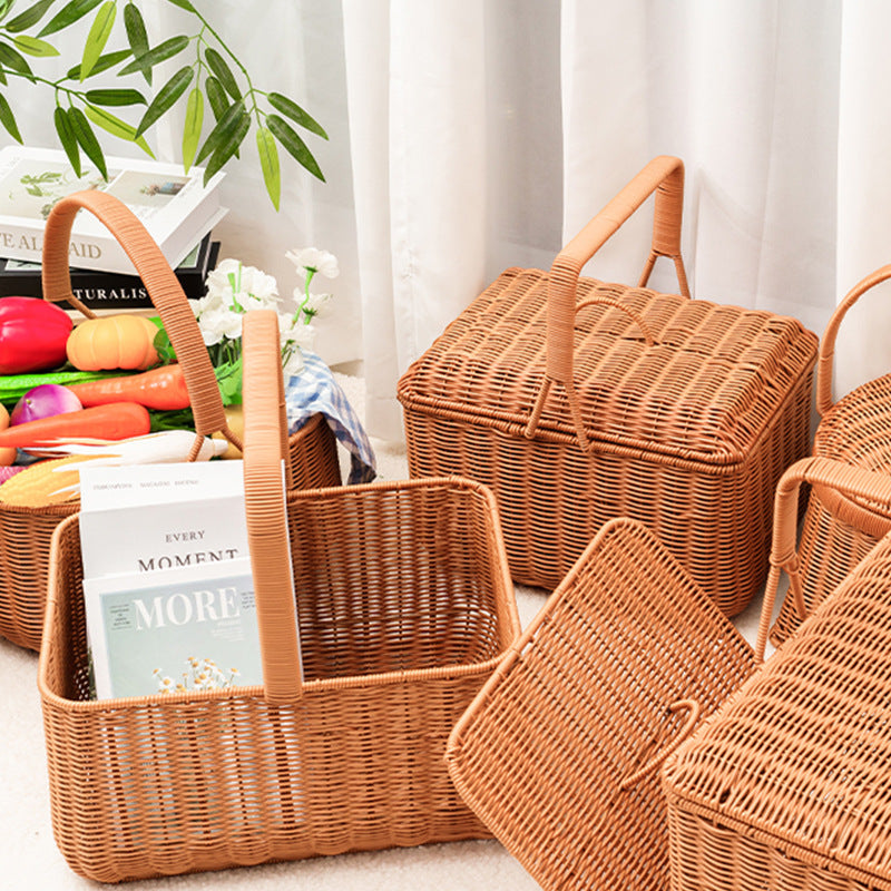 Stylish Woven Storage Basket with Lid | Kelmera