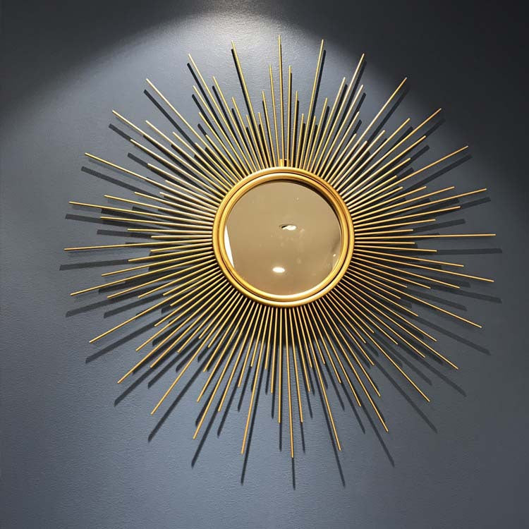 Sunburst Decorative Wall Mirror with Radiating Rays | Kelmera