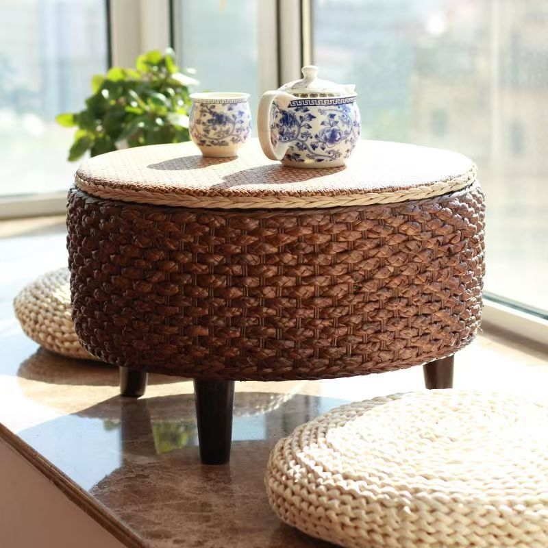 Tabletop Stool Woven Natural Fiber Wood | Kelmera