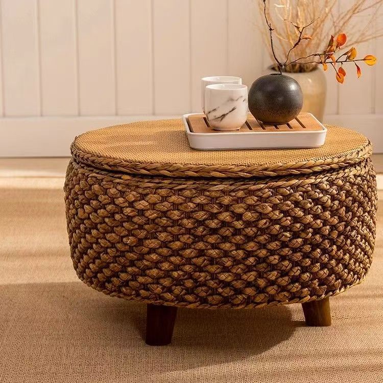 Tabletop Stool Woven Natural Fiber Wood | Kelmera