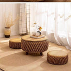Tabletop Stool Woven Natural Fiber Wood | Kelmera