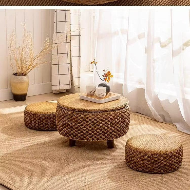 Tabletop Stool Woven Natural Fiber Wood | Kelmera