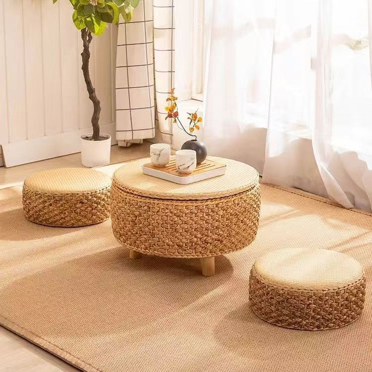 Tabletop Stool Woven Natural Fiber Wood | Kelmera