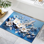 Textured Floral Design Bath Mat | Kelmera