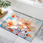 Textured Floral Design Bath Mat | Kelmera