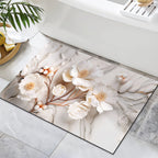 Textured Floral Design Bath Mat | Kelmera