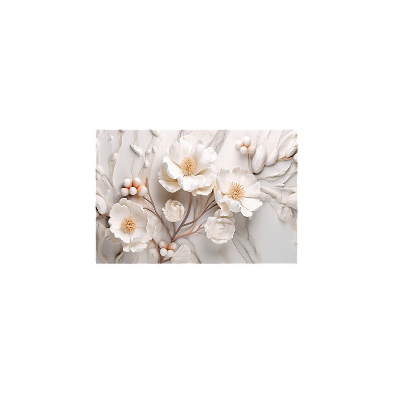 Textured Floral Design Bath Mat | Kelmera
