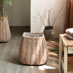 Trash Can Wood Handwoven | Kelmera