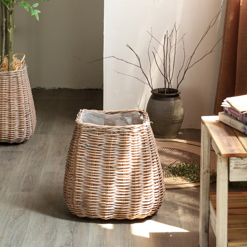 Trash Can Wood Handwoven | Kelmera