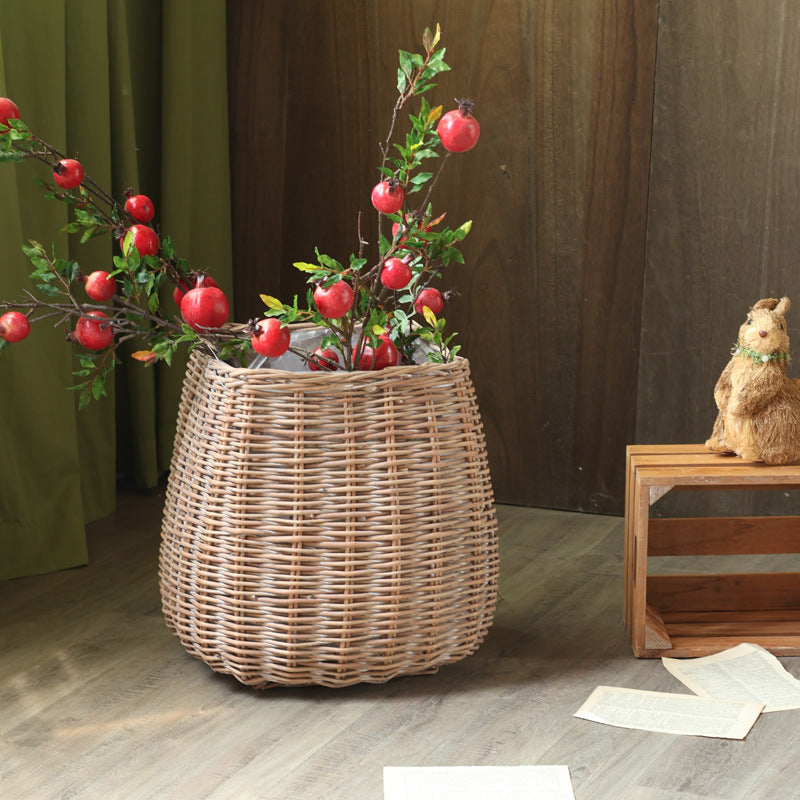 Trash Can Wood Handwoven | Kelmera
