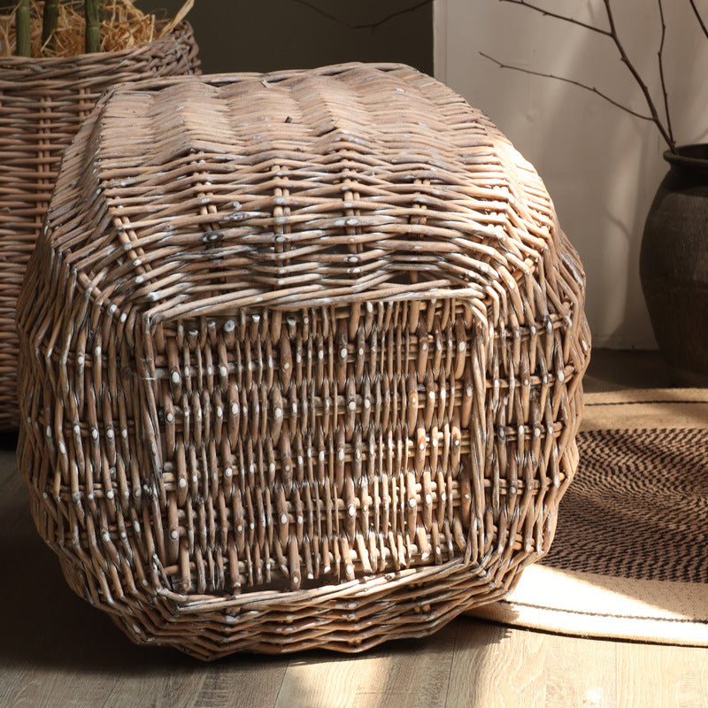 Trash Can Wood Handwoven | Kelmera