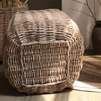 Trash Can Wood Handwoven | Kelmera