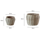 Trash Can Wood Handwoven | Kelmera