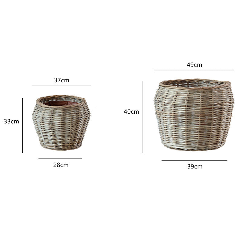 Trash Can Wood Handwoven | Kelmera