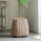 Trash Can Wood Handwoven | Kelmera