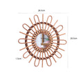 Trendy Round Wall Mirror with Rattan Frame | Kelmera
