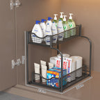 Two-Level Under-Shelf Storage Organizer | Kelmera