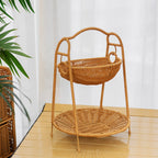 Two-Tiered Woven Fruit Display Stand | Kelmera