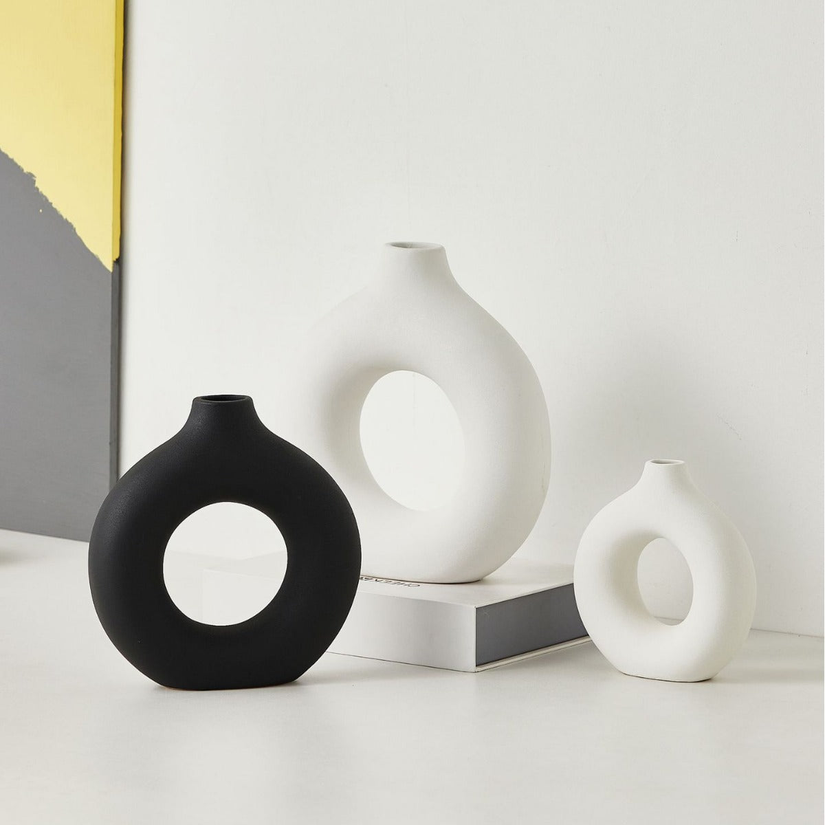 Vase Black White Ceramic | Kelmera