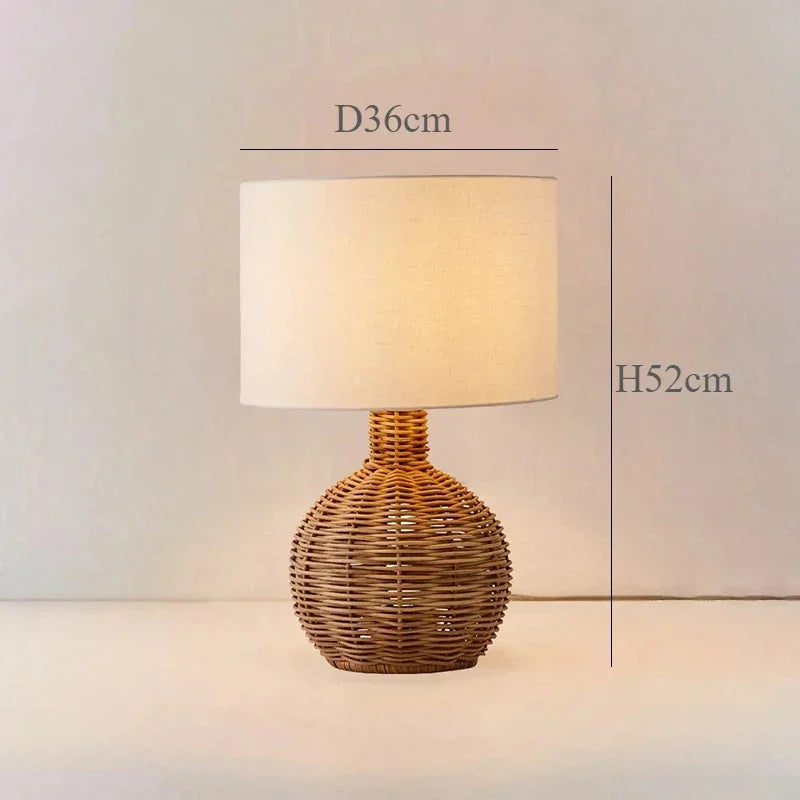 Veldin Sabi Table Lamp - Rattan