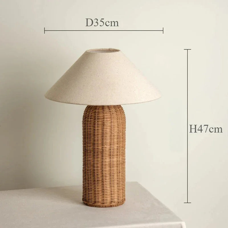 Veldin Sabi Table Lamp - Rattan