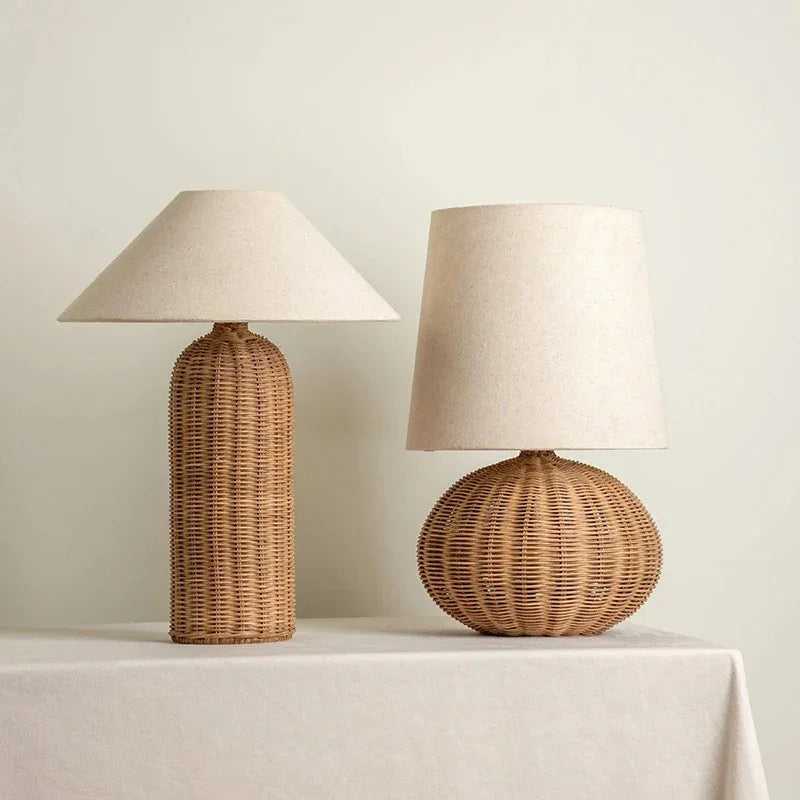 Veldin Sabi Table Lamp - Rattan