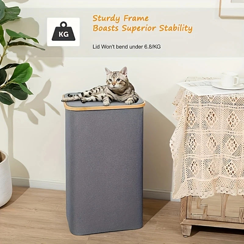 Versatile Laundry Container with Lid and Carrying Handle | Kelmera