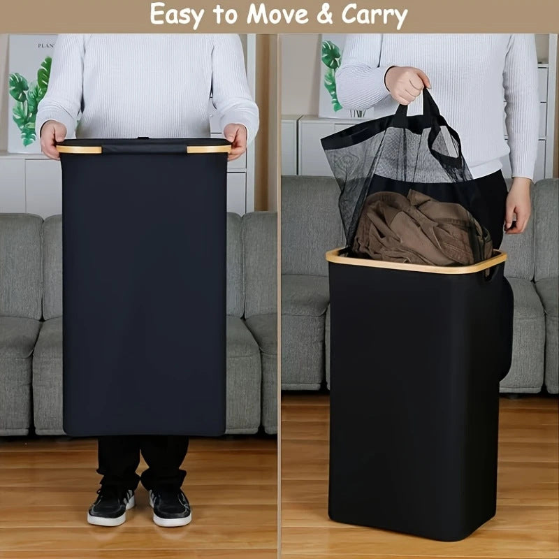 Versatile Laundry Container with Lid and Carrying Handle | Kelmera