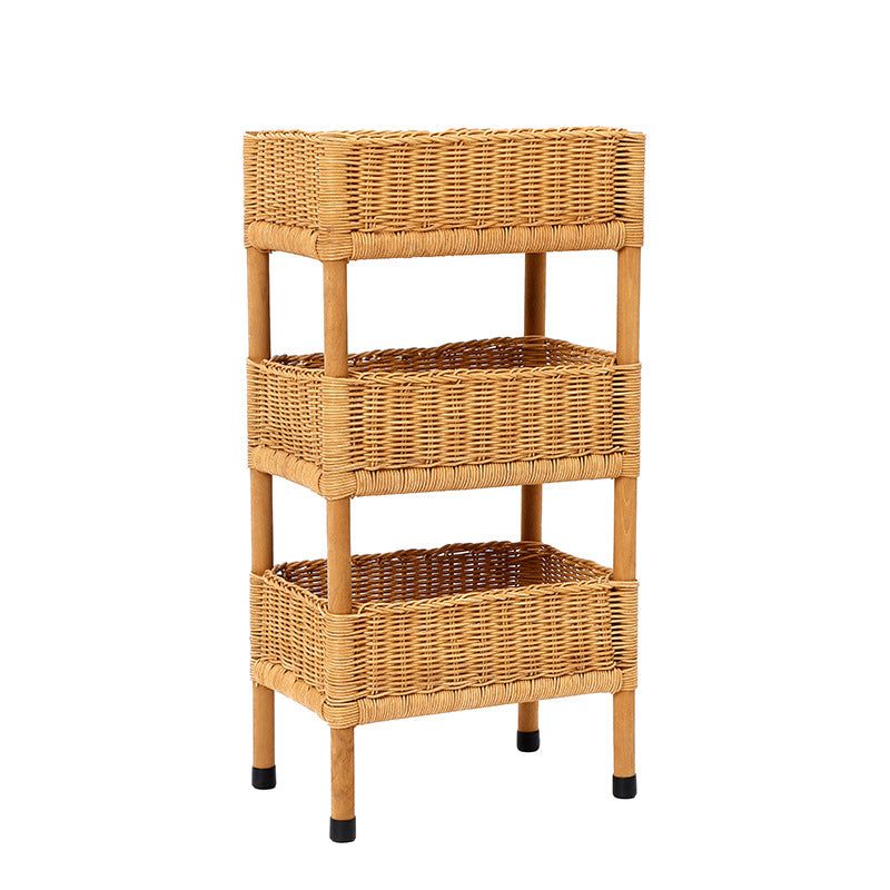 Versatile Shelf Cart with Woven Baskets | Kelmera