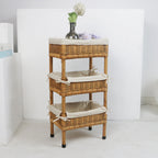 Versatile Shelf Cart with Woven Baskets | Kelmera
