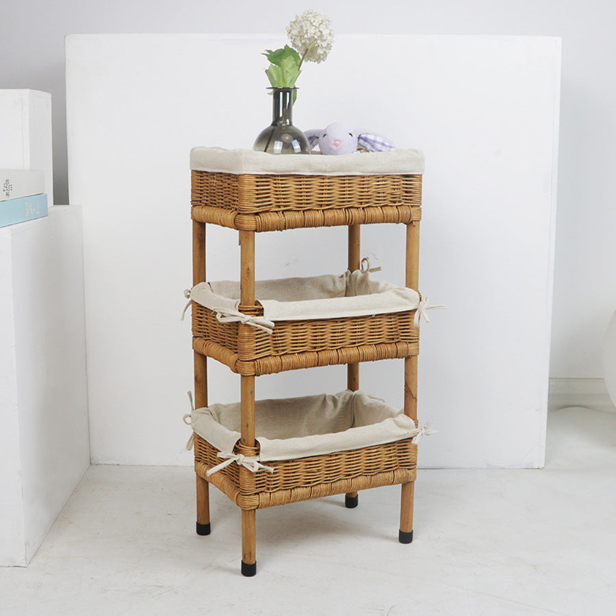 Versatile Shelf Cart with Woven Baskets | Kelmera