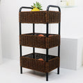 Versatile Shelf Cart with Woven Baskets | Kelmera