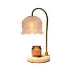 Vintage-Glass-Bell-Shade Marble-Base Table Lamp | Kelmera