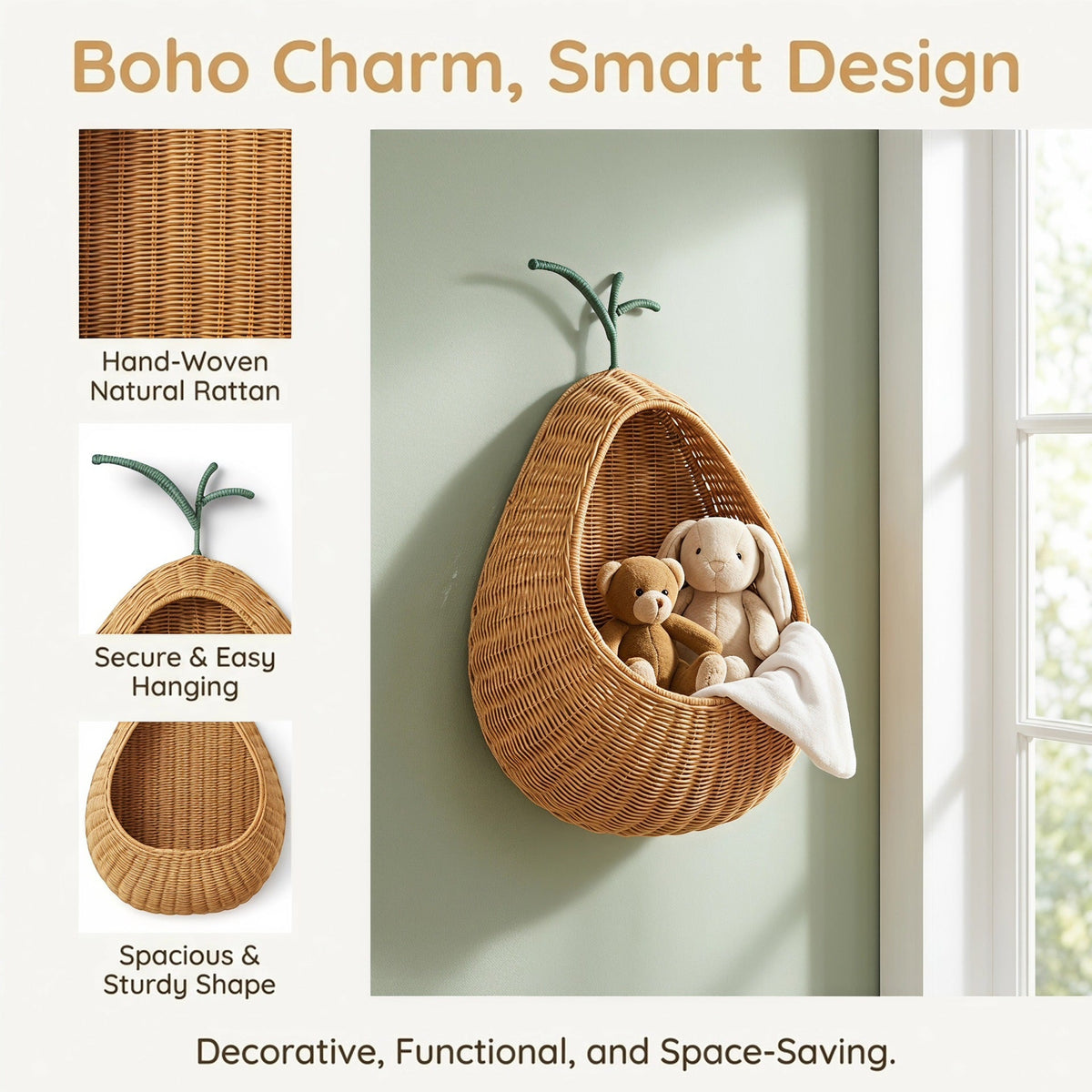 Wall Basket in Modern Fruit Design | Kelmera
