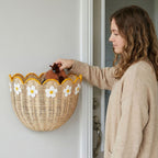 Wall Basket with Floral Pattern | Kelmera