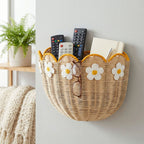 Wall Basket with Floral Pattern | Kelmera