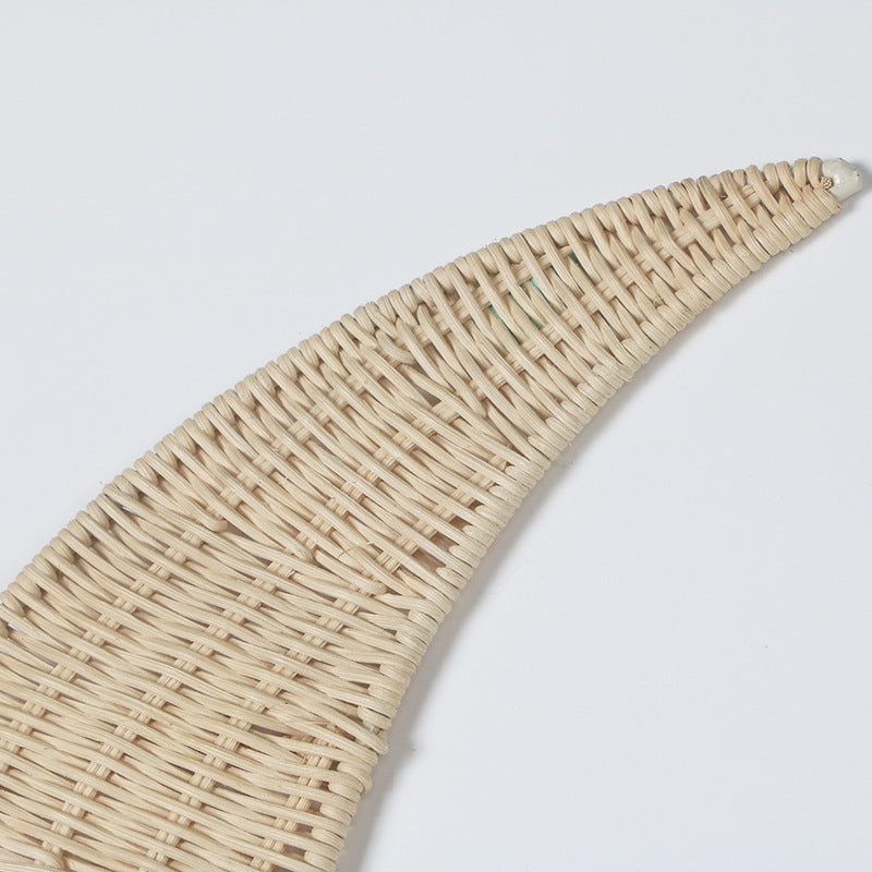 Wall Decoration made of Handwoven Rattan in Moon Design | Kelmera