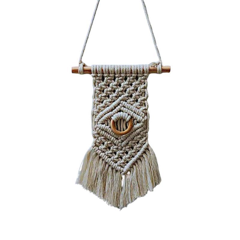 Wall Hanging Cotton Macrame Wood | Kelmera