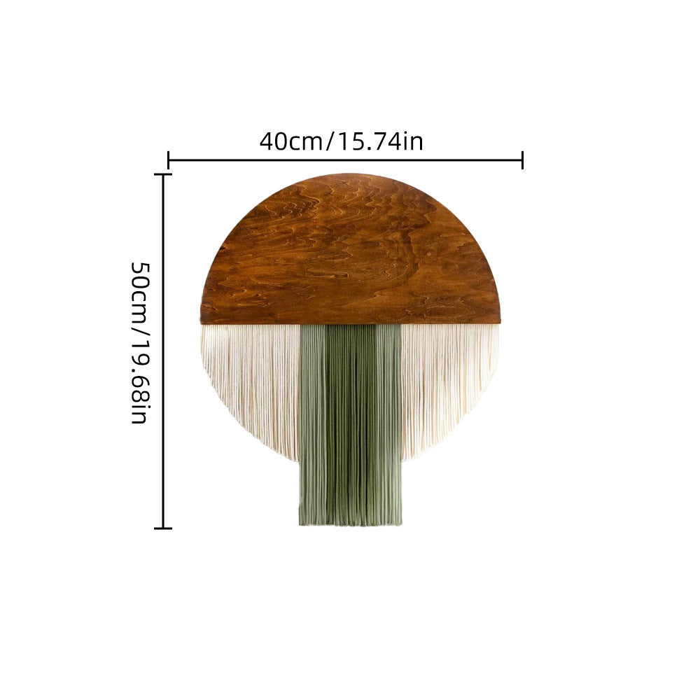 Wall Hanging made of Dyed Yarn and Wood | Kelmera