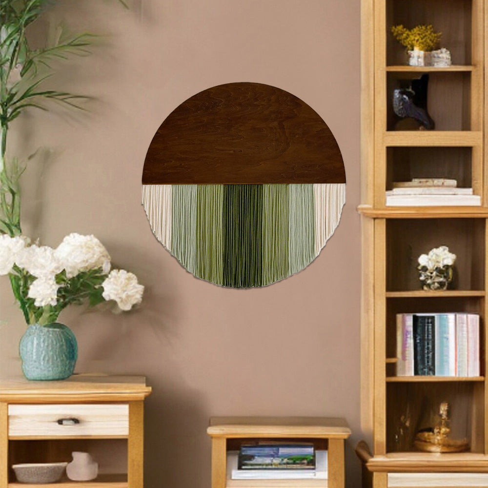 Wall Hanging made of Dyed Yarn and Wood | Kelmera