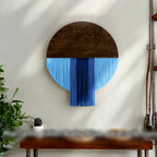 Wall Hanging made of Dyed Yarn and Wood | Kelmera