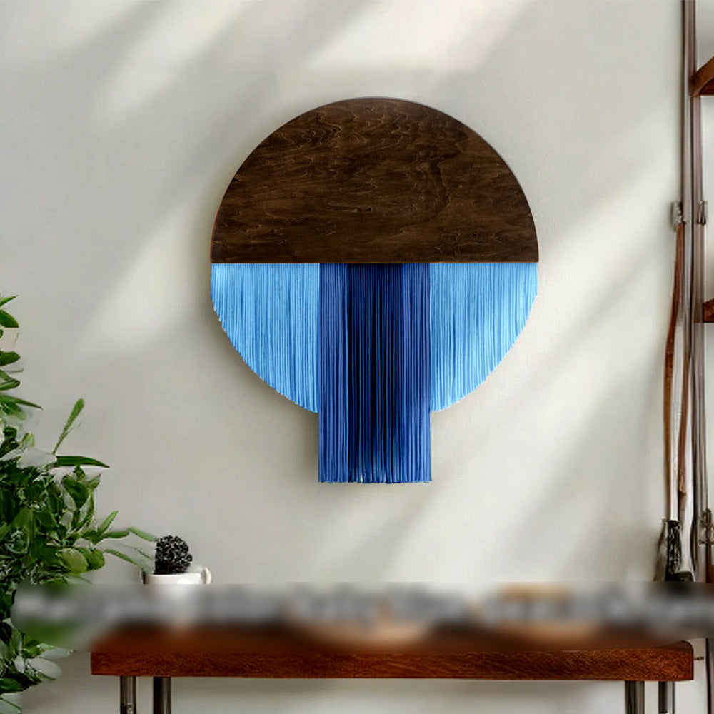 Wall Hanging made of Dyed Yarn and Wood | Kelmera