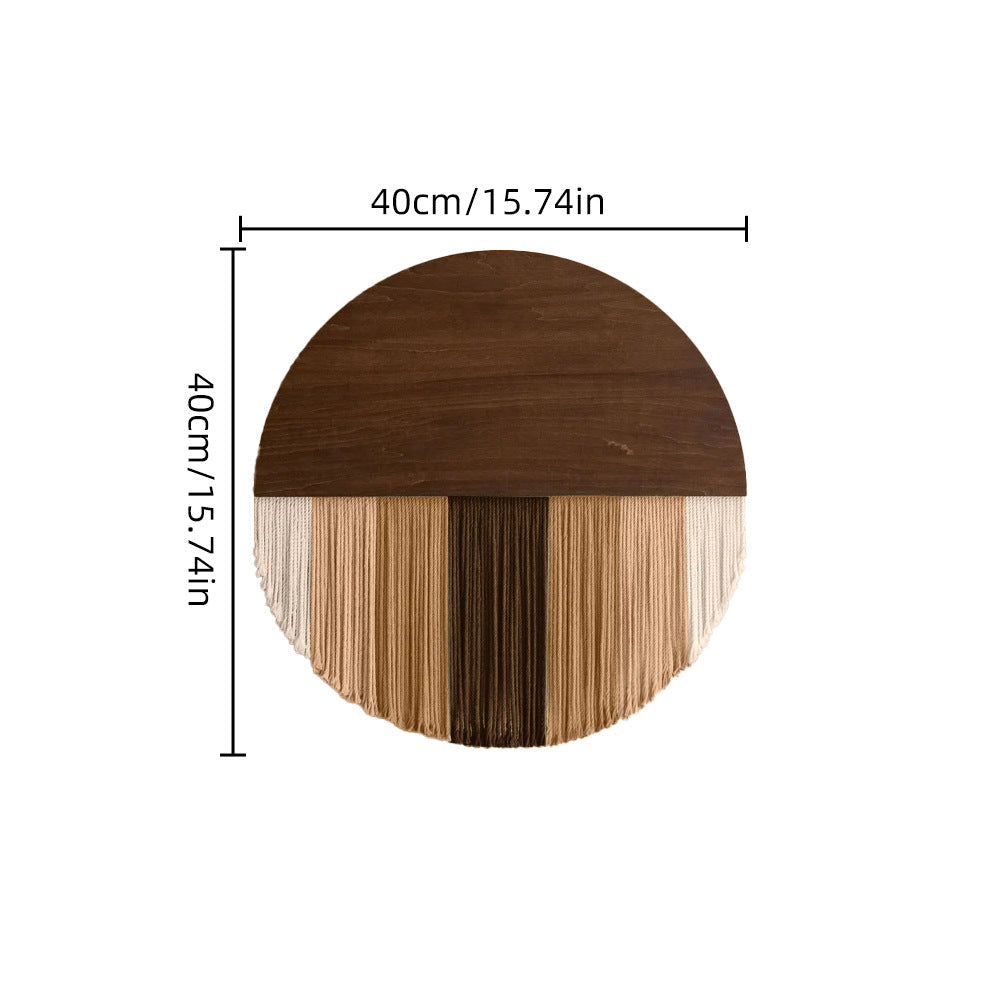 Wall Hanging made of Dyed Yarn and Wood | Kelmera