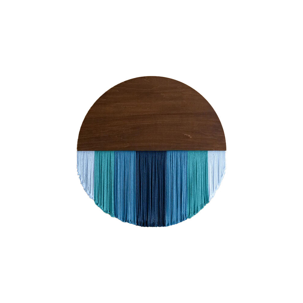 Wall Hanging made of Dyed Yarn and Wood | Kelmera