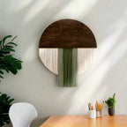 Wall Hanging made of Dyed Yarn and Wood | Kelmera