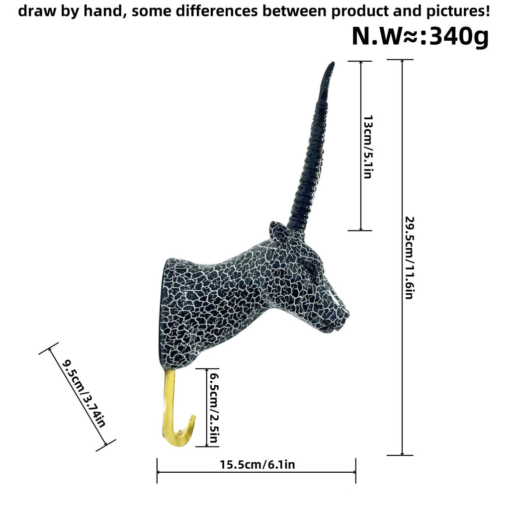 Wall Hook in the Form of a Stylized Unicorn | Kelmera