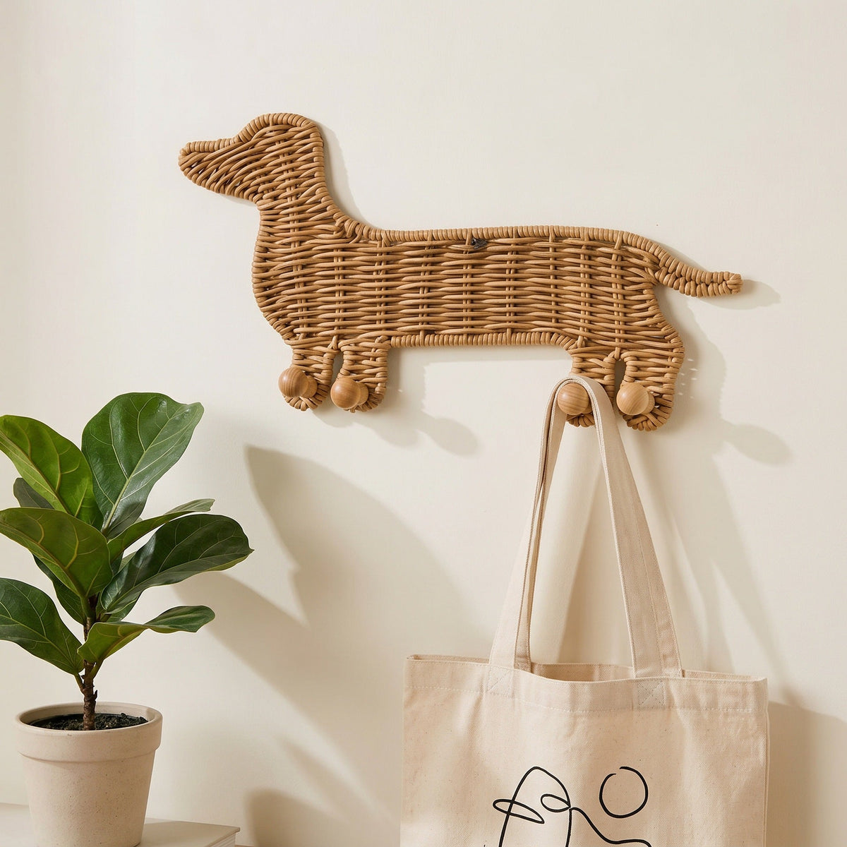 Wall Hook Woven Natural Fiber | Kelmera